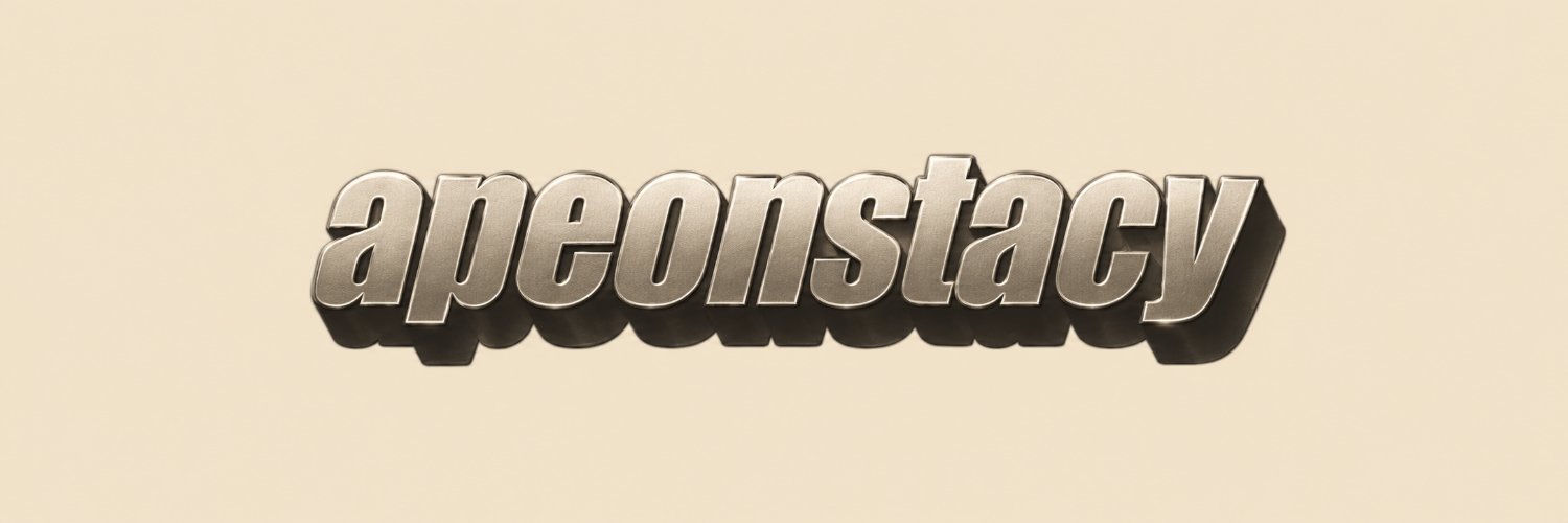 apeonstacy metallic wordmark